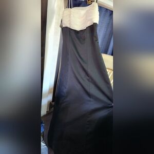 Night Way Collections Elegant Black and White Gown